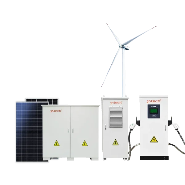 Station de recharge pour véhicules électriques à énergie éolienne, solaire et à stockage