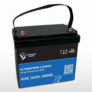 batterie lithium ultimatron lifepo4 smart bms 12v 100ah 1280wh
